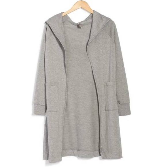 Hooded Duster GO COUTURE Light Blue Small NWT - Picture 1 of 5